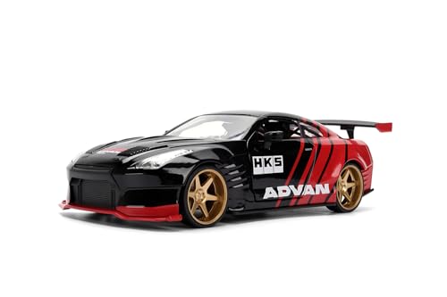 Jada 2009 Nissan GT-R Ben Sopra HSK Advan, Black/Red Toys 37022-1/24 Scale Diecast Model Car Jada 2009 Nissan GT-R Ben Sopra HSK Advan, Black/Red Toys 37022-1/24 Scale Diecast Model Car