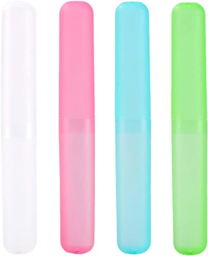 Generic TBH004 4 Pack Toothbrush Cases Travel Toothbrush Holder Portable Toothbrush Container Case Plastic Toothbrush Carrier Cover Case thumb #2