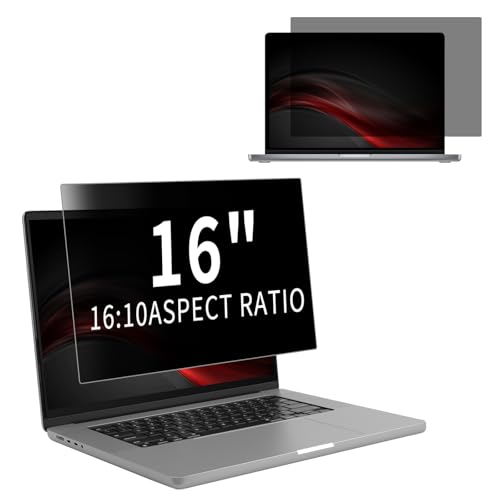 NicMool Filtre de Confidentialité pour 16 Pouces 16:10, Amovible Film Protecteur d'écran, Privacy Anti Espion Filtre, Anti-Lumière Bleu Anti-Reflet Film pour Écran d’Ordinateur & Moniteur 16