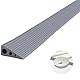 Gummi Türschwellenrampe Rampe, 6.5x2.5X100CM Bordsteinrampe, PVC Saugroboter Türschwellenrampe, übergangsschienen Selbstklebend Schwellenrampe für Rollstuhl, Kinderwagen, Rollator oder e Scooter