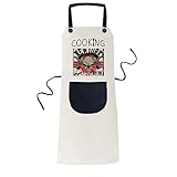 MCJS New York Indian Skeleton Engine Totem Kitchen Pocket Pinafore Adjustable Bib Apron Soft Chef