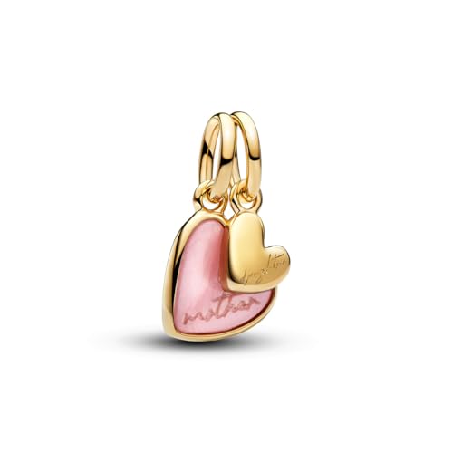 PANDORA Pink Mother & Daughter Splittable Dangle Charm 763766C01 Charm Anhänger