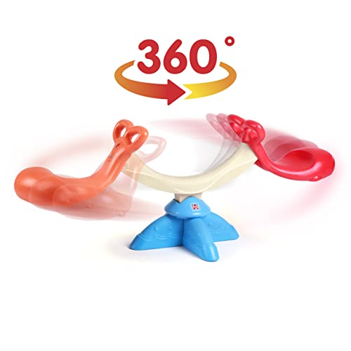 Grow'n Up Happy Whale Seesaw Spinner Seesaw 360 Degree Spinning Teeter Totter for Kids - Active Play Fun Backyard Playground Home Outdoor Set Multi Colored