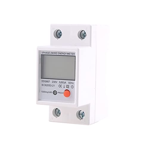 Compteur électrique KWh rail Din wattmètre monophasé 220V 230V