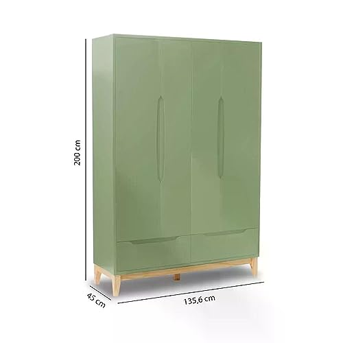 Guarda Roupa Infantil 4 Portas Amor Perfeito Accesso Móbile