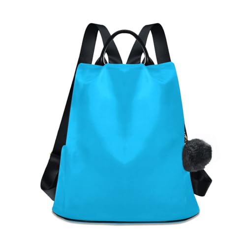 Sac à dos bleu ciel profond antivol femme imperméable pour voyage et fac