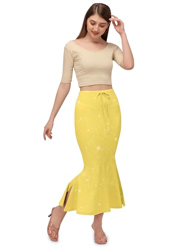 Image of Mehrang Stretchable Shimmer Saree Shapewear Petticoat for Women, Skirts for Women,Shape Wear Dress for Saree