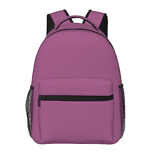 Sac à dos ordinateur portable raisin rouge au design épuré couleur unie et finitions soignées