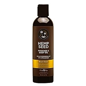 Hemp Seed Massage & Body Oil – 8 fl. oz. – Nourishing, Moisturizing Massage Oil – Hemp Seed, Apricot, Grapeseed & Sweet Almond Oil – Vegan & Cruelty Free