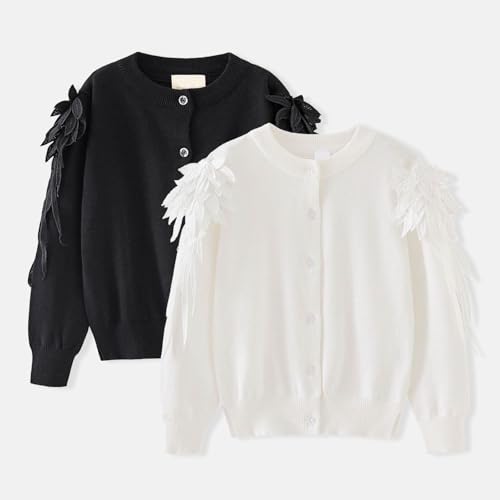 Girls Cardigan Sweater Long Sleeve Button Front Knit School Uniforms Sweaters Cute Soft Chunky Outerwear Coat3