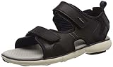 sandalias geox hombre strada  Geox U Nebula L B, Sandalias con Punta Abierta para Hombre, Black/Dk Royal C0242, 41 EU