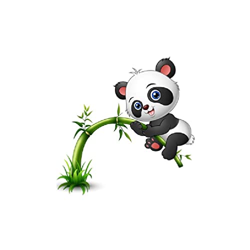 cityfly Voiture Panda + Decals de bambou Surface la fenêtre Automobile Stickers muraux pour ordinateur portable décoratif voitures, 01