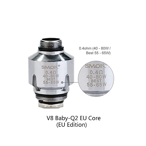 SMOK TFV8 Baby V8-Q2 EU RESISTANCE 0,4 ohm pour SMOK T PRIV 2mL BIG BABY  TFV8 SEULEMENT (3PCS) Resistance de remplacement de cigarette et Bande Vape  Extra : Amazon.fr: High-Tech