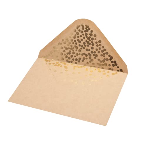 Invitation Cards - 50-Count 4" X 6" Black Invitation Cards ‘’You Are Invited’’ In Gold Foil Lettering With 52 Gold Confetti Foil Kraft Envelopes – For Wedding, Bridal Shower, Baby Shower, Birthday Invitations #TOP4