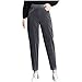 Produktbild Yokbeer Winter Damen Cordhosen Mode Hohe Taille Baumwolle Cord Pants Frauen Bequem Freizeithose Winter Damen Hosen Fleecehose (Color : Gray, Size : XXL)