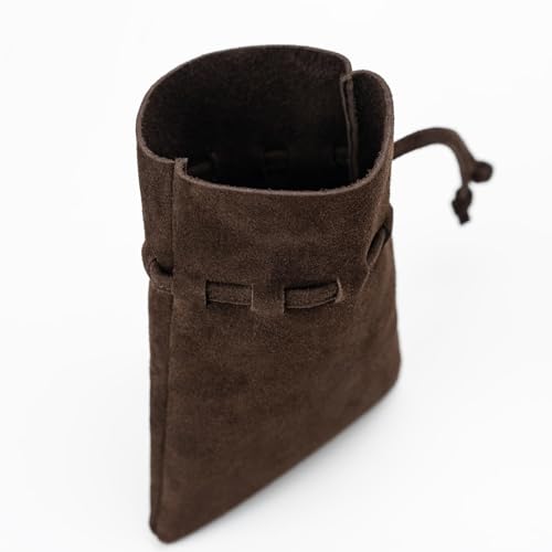 Leather Classic Drawstring Pouch, Renaissance Drawstring Pouch
