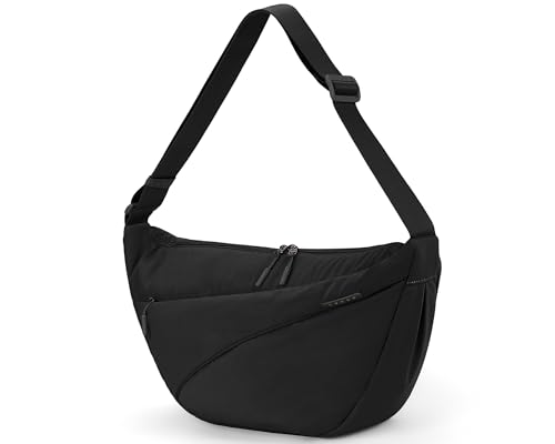 SUNUP Crossbody Bag for Women Men, Large Crescent Bag, Lightweight Sling Cross body Bags for Daily Use