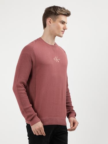 Calvin Klein Jeans Herren MONOLOGO SWEATER J30J325671, Purple (Apple Butter), XXL 4