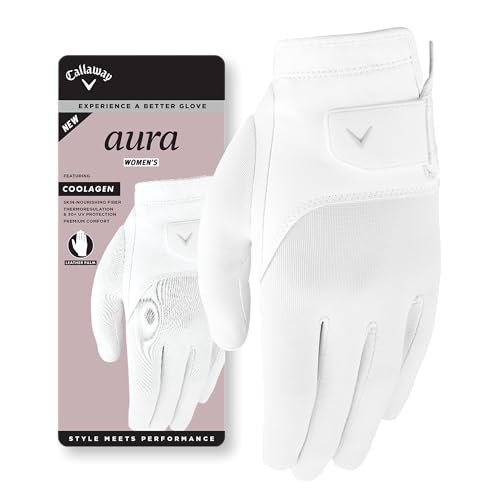 Callaway Golf Women'S Aura Glove (Left,Ladies,Small,White)