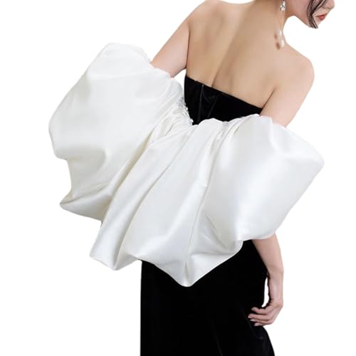 Satin Puffy Shawl Arm Sleeves for Women