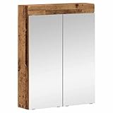 Solivagant Amoire de Salle de Bain avec Miroir Tulum Bois Ancien,(18.32 KG)