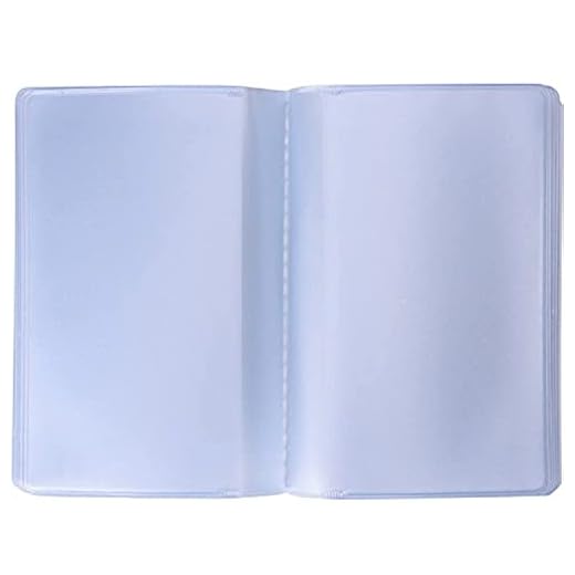 2 Piezas de Insertación de Tarjetero de Plástico Funda de Tarjeta con 10 Páginas 20 Ranuras y 10 Páginas 10 Ranuras, Transparente