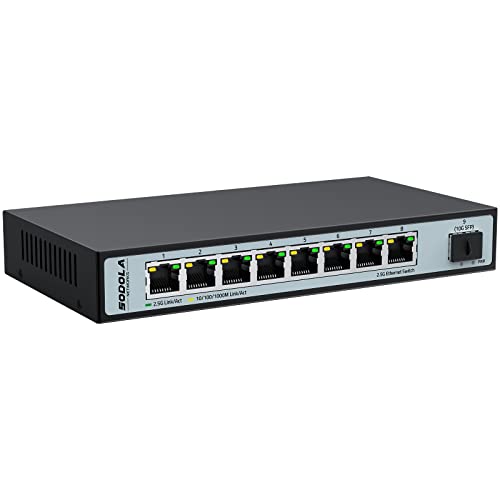 Image of SODOLA 8 Port 10G Switch, 1x10G SFP,8x2.5G RJ45