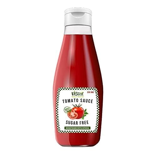 Vistevia Sugar Free Tomato Sauce | Diabetic & Keto Friendly | Sweetened with Stevia | Great to Taste | 250gm