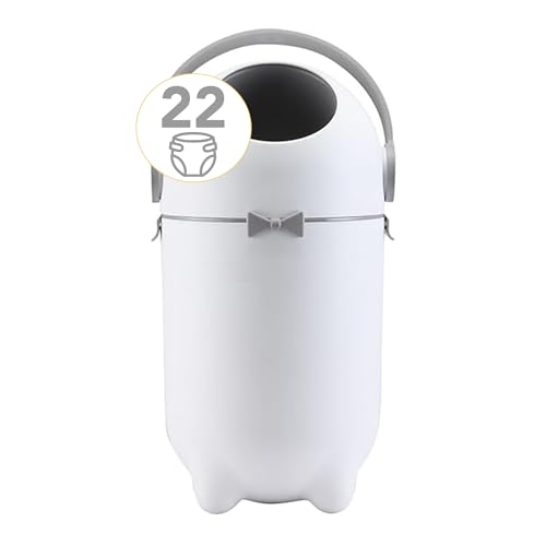 Image of Diaper Pail - Magic Diaper Trash Bin - Diaper Disposal for Home Use - Use Any Bag - Durable and Odorless - White - Maxibaby