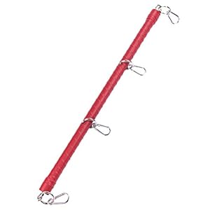 LUOEM Spreader Bar Positie Voetboeien, been Treuer Bar Restraint Sport Training Gereedschap voor volwassenen Paar (rood)