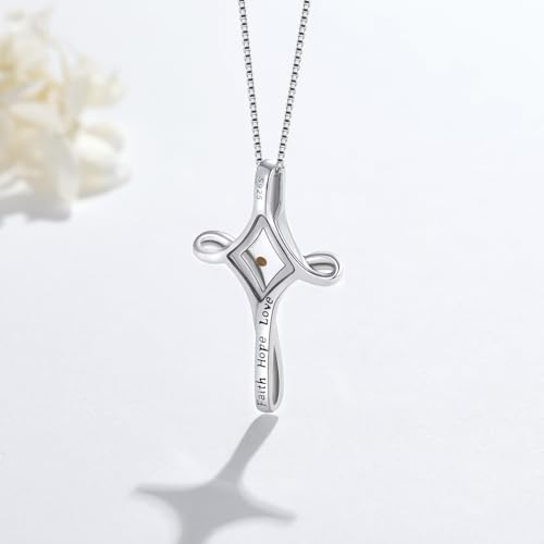 TwoAnts Mustard Seed Necklace 925 Sterling Silver Faith Hope Love Pendant Necklace Inspirational Religious Necklace Christian Jewelry Gift for Women3