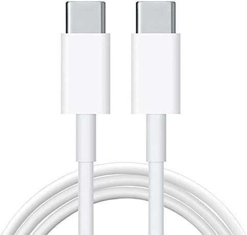 USB C to USB C Cable 60W 6ft, Type C 60W 20V/5A PD Fast Charging Cable Lead with E-Mark Chip Charger for iPad Pro 2020 for MacBook Pro 2020,Samsung Galaxy S20 S21 S22,Switch - White