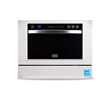 BLACK+DECKER BCD6W 6 lugares ENERGY STAR Máquina de lavar louça de bancada compacta portátil