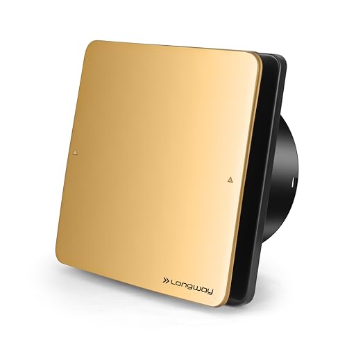 Image of LONGWAY FreshX 6 Inch 150 mm Energy Efficient Exhaust Fan | High Speed Powerful Motor | Noiseless Operation & Easy to Clean | Suitable for Bathroom, Kitchen, Office | 2 Years Warranty (Gold)