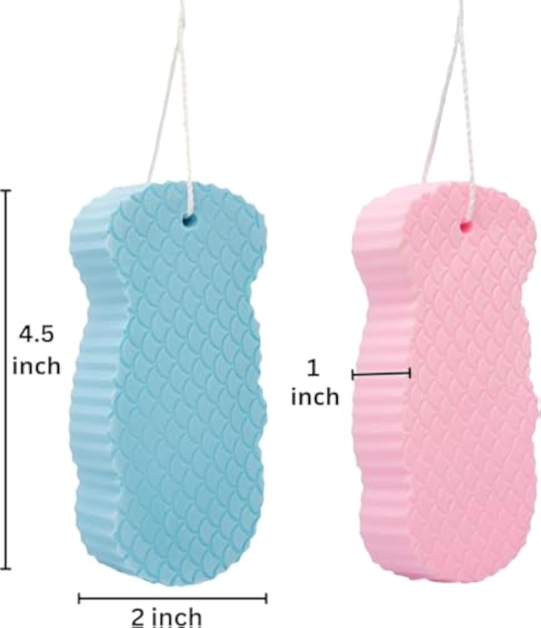 Pack 2 Super Soft Bath Sponge Scrubber for Kids & Babies, Gentle Cleaning
