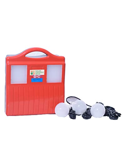 Image of Solar Universe India Solar DC Home Lighting System & Inverter with 60W DC Output, 3 LED Bulbs, Inbuilt Battery, Solar Panel & USB Chargers