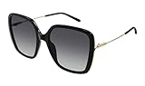 CHLOÉ Ch0173sa Lunettes de Soleil, Noir/doré/Gris, 59 Femmes