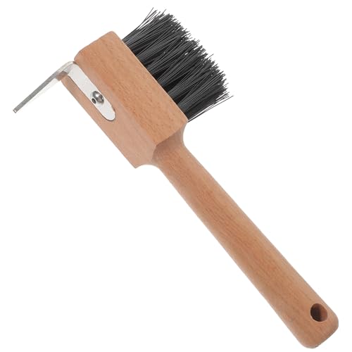 VERDANVERSE Recortador de Herraduras Mango de Madera Cepillo Metálico para Cascos de Caballo Herramienta para Reparar y Cortar Pezuñas de Ganado Portátil y Duradero para Uso en Cuidado de