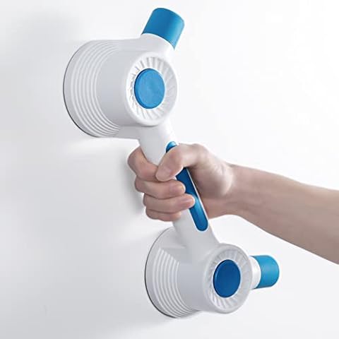 LEVERLOC Shower Safety Grab Bar Super Strong Adhesive Handle Rail for Elderly Seniors Handicap Bathroom Bathtub Toilet Shower Balance Assist Grip Strong Suction Hold Up to 350 LBS Drill-Free Cover