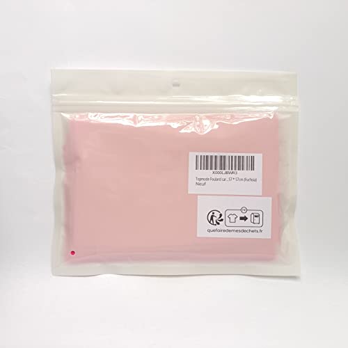 Women’s Solid Color Square Scarf Neckerchief (Fuchsia)4