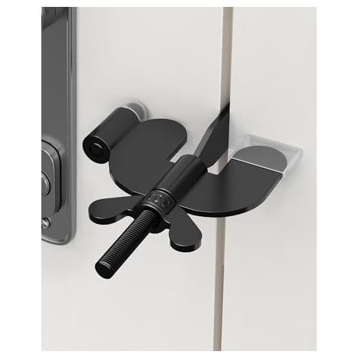 Upgraded Portable Door Lock Home Security Hotel Door Locks for Travelers with Protective Silicone Caps, Travel Lock for Hotel Door Toolless Installation - Ideal for Travel Hotel Home Apartment, Black