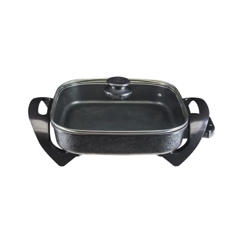 Agratto Panela eletrica Mangiare APEQ01l-02 preta quadrada 30cm 1500W 220V