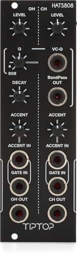 Tiptop Audio HATS808 Eurorack Analog Hi-hats Module - Black