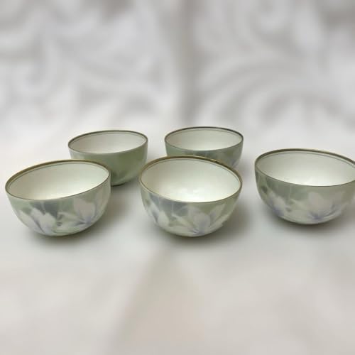 深川製湯呑揃 新品 深川製磁 (フカガワセイジ) 蓋付き湯呑みセット 5Pセット