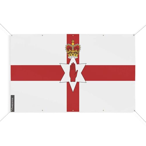 Drapeau Irlande du Nord grande taille S 110x165 cm pavillon extérieur 10 oeillets