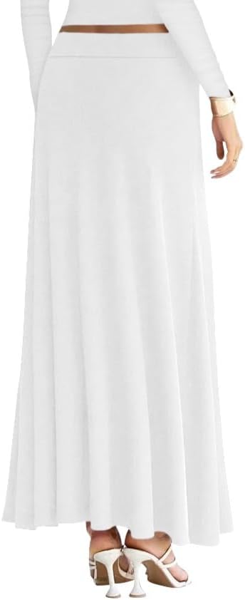 Sweet Hearts Maxi Skirts for Women- Elastic Waist Casual Comfy Flare A-Line Long Skirt XS-XL Made in USA - Image 4