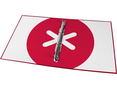 Leaderpapel Anartik A4 Folder Lined 4 Rings 25mm Round Raspberry - Image 2