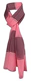  ohne Markenname Damen Chiffon Halstuch altrosa grau gold gestreift - Gr. 165 cm x 40 cm - Schal