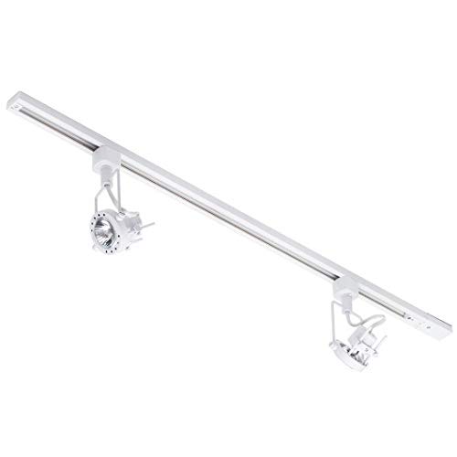LITECRAFT Kitchen Track Light with Greenwich Fixture & GU10 LED Bulbs - (White, 1M 2 Light)