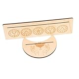 MUELODSIC Holz Tarot Kartenhalter Mondform Dekorativer Altarständer für Wahrsagekarten Aufbewahrung Leicht Tragbar für Divination und Meditation